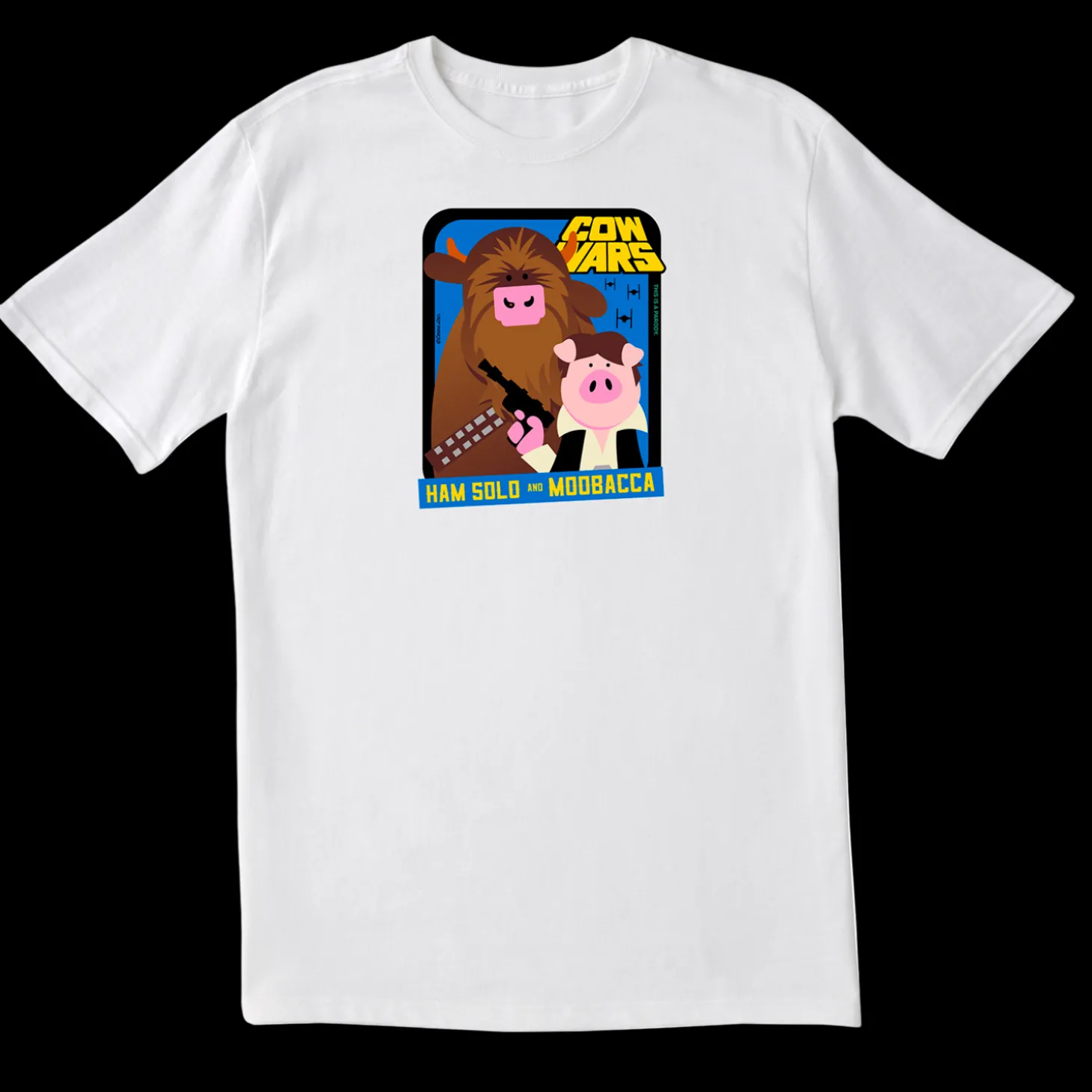 COW Wars Ham Solo and MOObacca Classic T