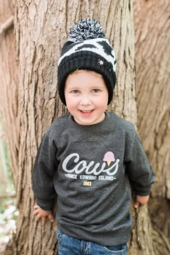 Kids Black and White Spotted Toque